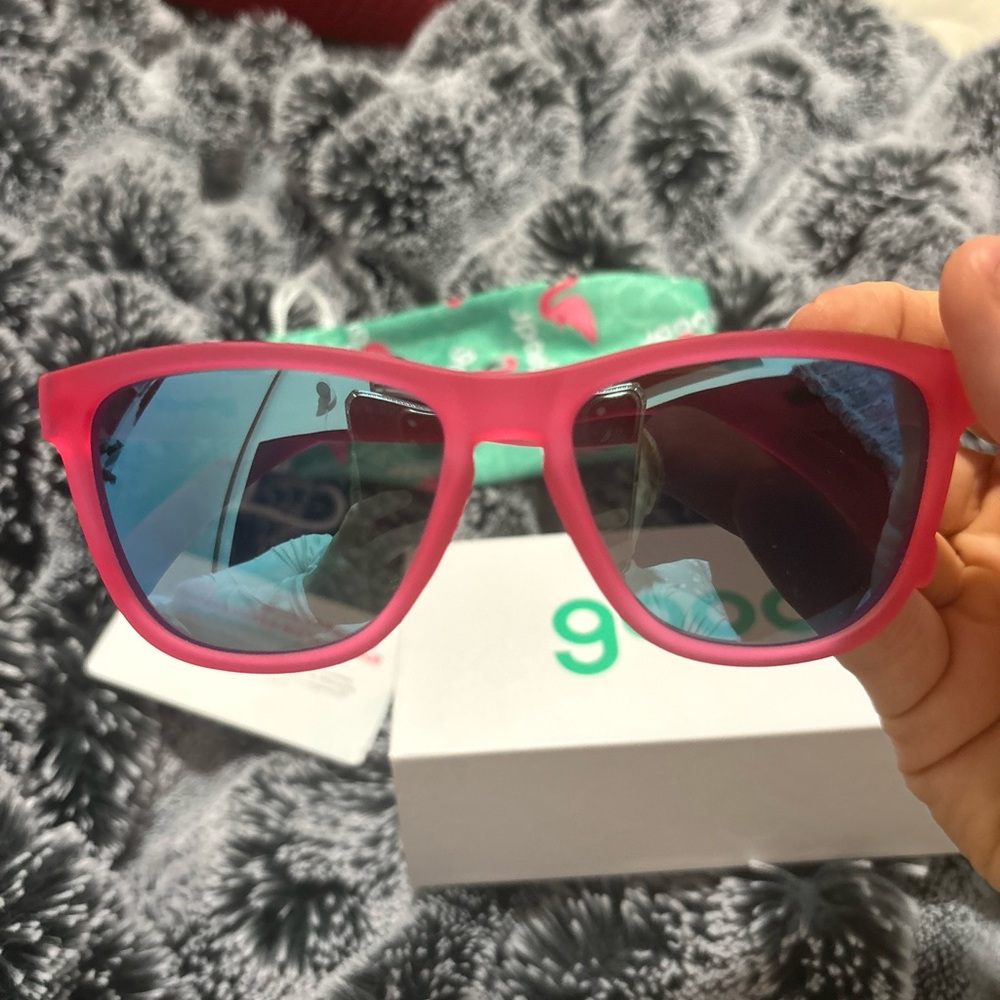 Goodr Brand Sunglasses, Flamingos on a Booze Cruise. Brand new, hot pink